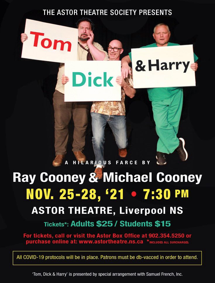 Tom, Dick and Harry - a Farce by Ray Cooney and Michael Cooney @ Astor Theatre