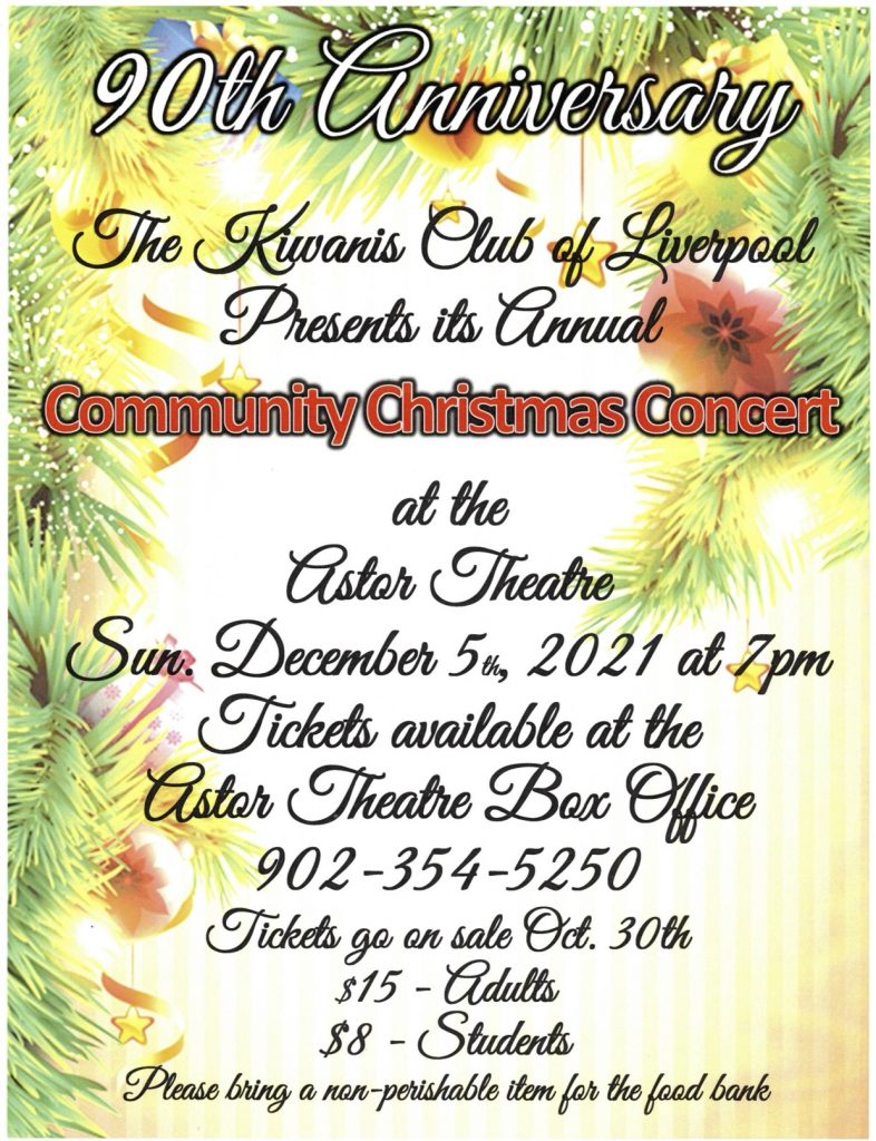 90th Anniversary Kiwanis Community Christmas Concert @ Astor Theatre