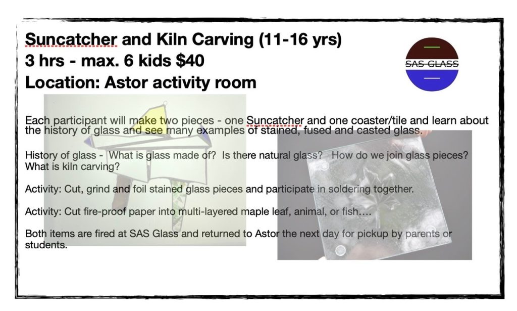 Suncatcher and Kiln Carving Workshop (11-16 years) @ Town Hall Arts & Cultural Centre